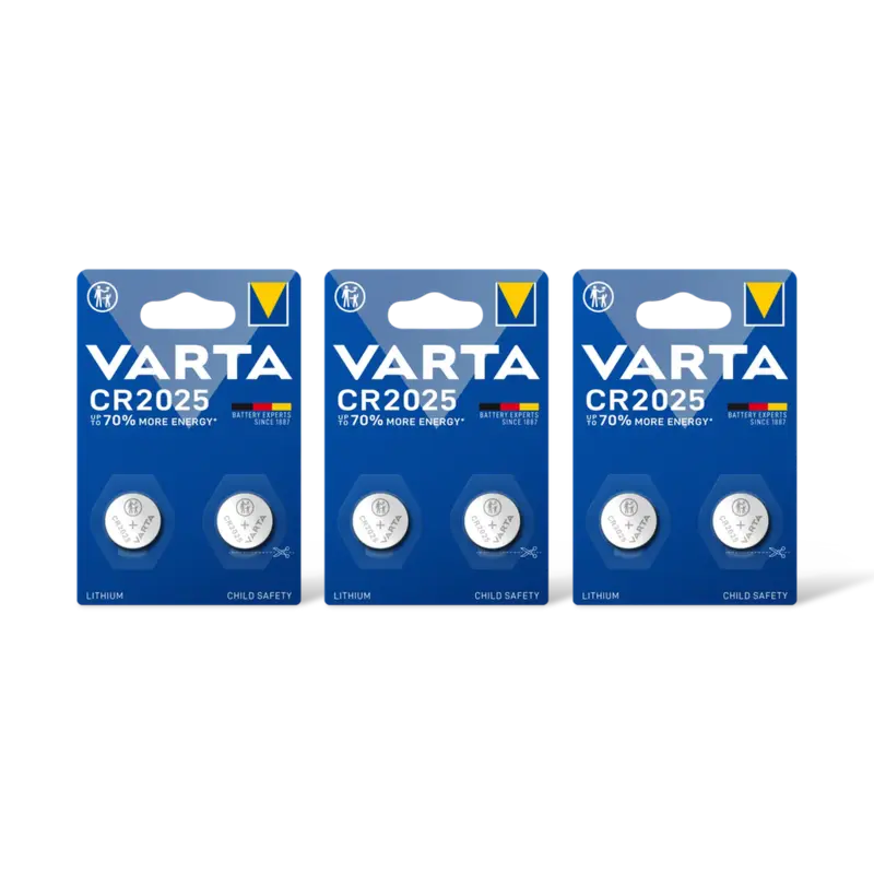 Varta Knoopcelbatterij lithium CR2025 3-pack