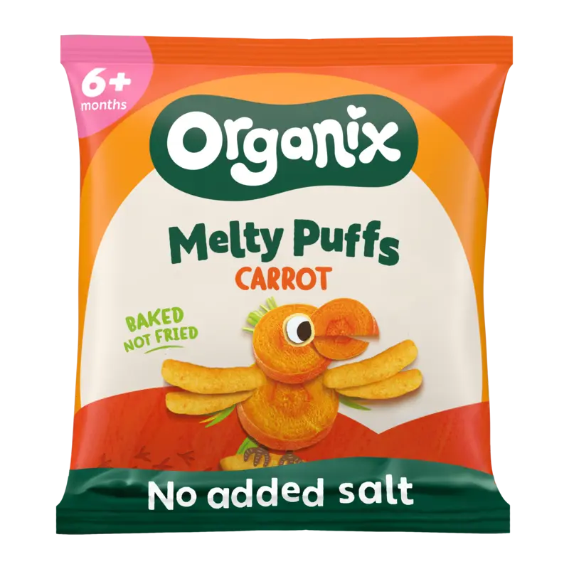 Fingerfoods 7+ maanden corn puffs carrot
