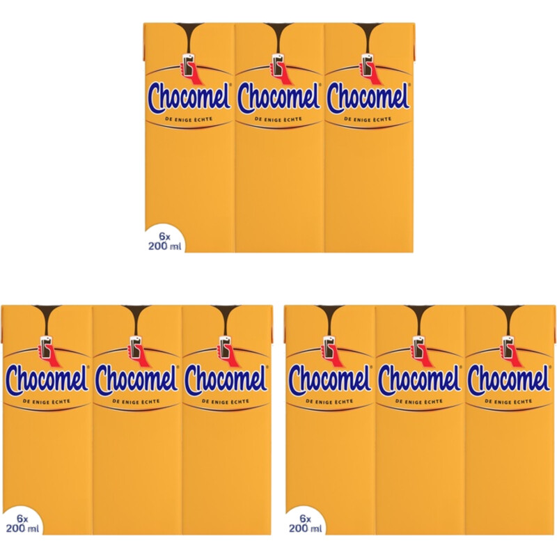 Een afbeelding van Chocomel Vol 6x200ml 3-pack