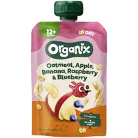 Organix Knijpfruit oatmeal, appel, banana 12m+