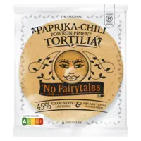 No Fairytales Paprika & chili tortilla wraps