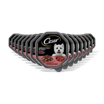 pdp-image-Cesar Hondenvoer nat kalf/kalkoen in saus 15pk