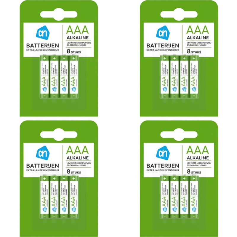 AH Micro AAA alkaline 1,5V LR03 4-pack bestellen | Albert Heijn