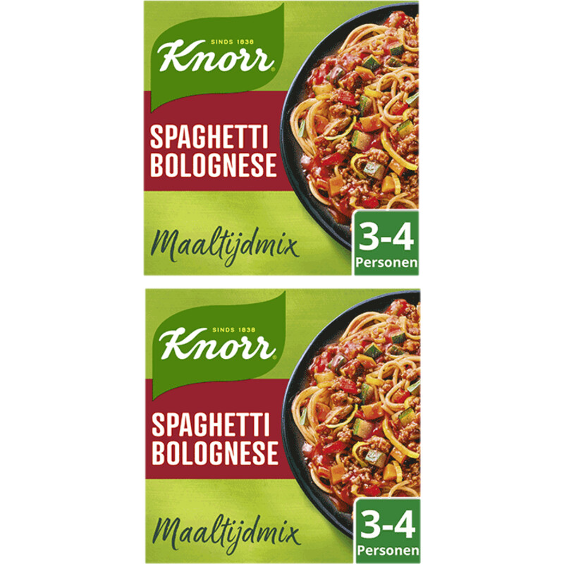 Een afbeelding van Knorr Maaltijdmix spaghetti bolognese 2-pack