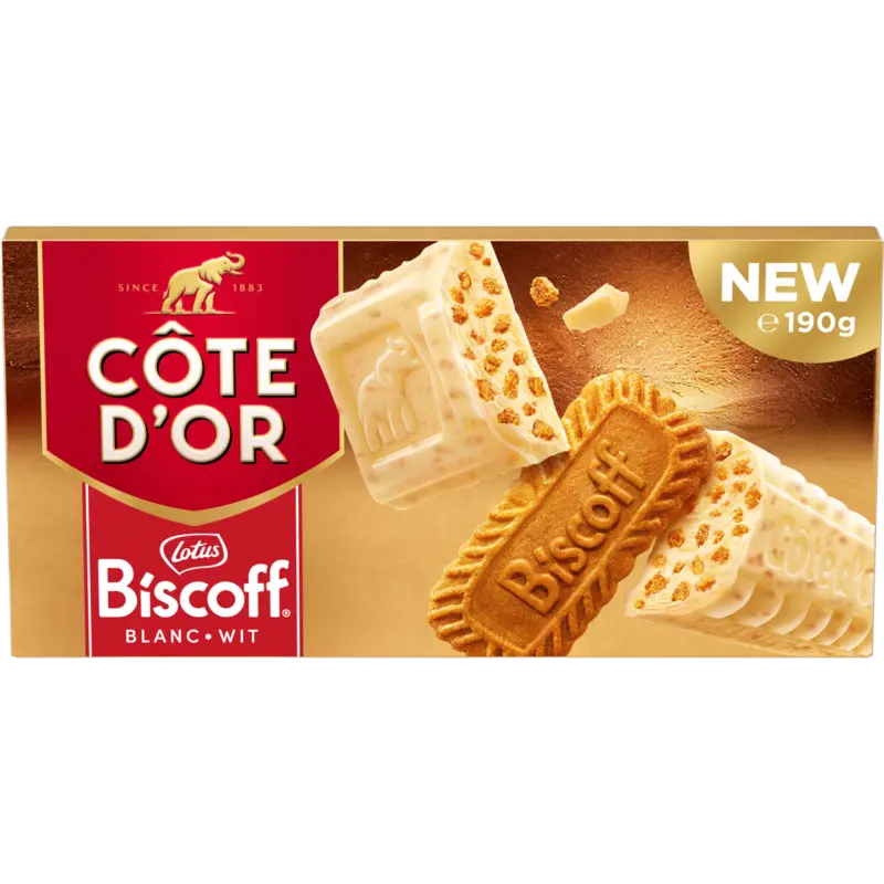 Côte d'Or Biscoff chocoladereep wit bel