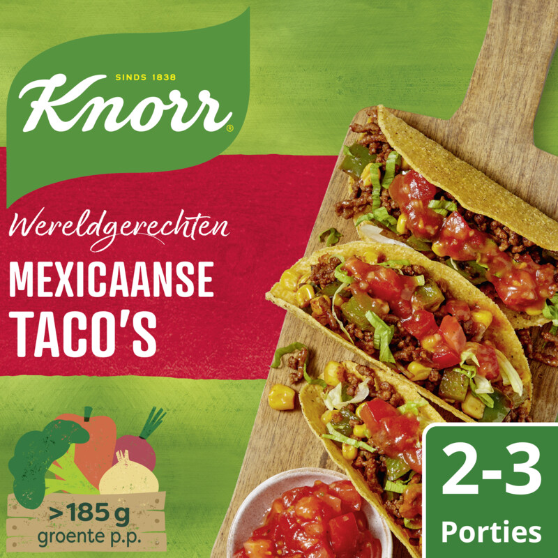 Een afbeelding van Knorr Wereldgerechten Mexicaanse taco's