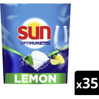 Een afbeelding van Sun Optimum all-in-1 citroen vaatwascapsules