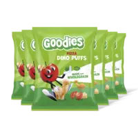 Goodies Snack dino puffs pizza 3+ jaar 6-pack