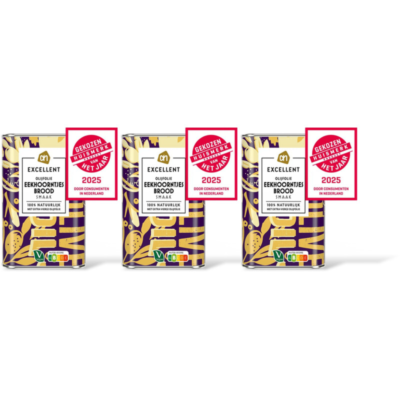 AH Excellent Olijfolie eekhoorntjesbrood smaak 3-pack