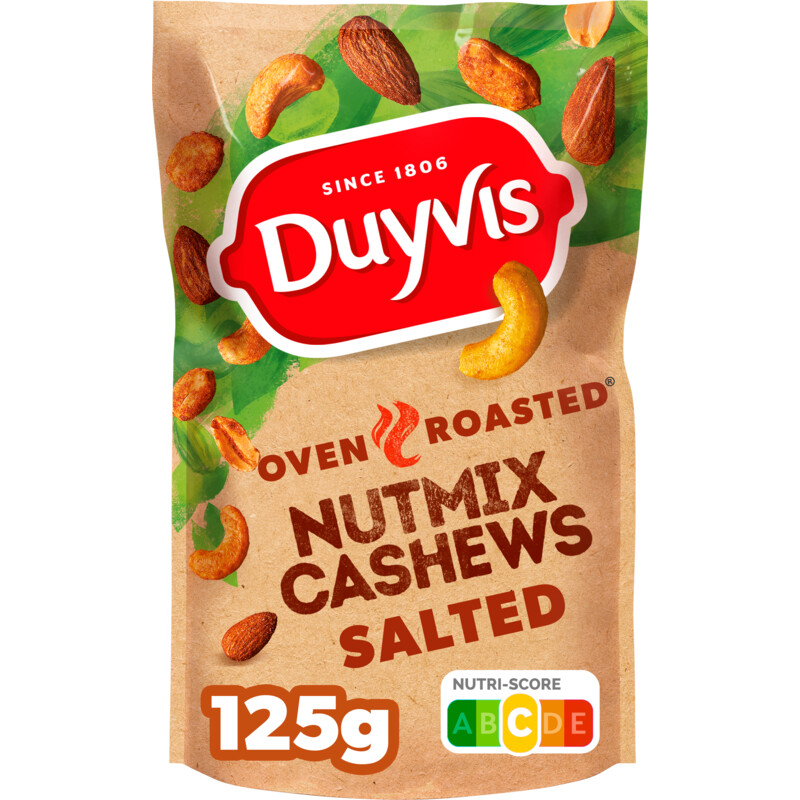 Een afbeelding van Duyvis Oven roasted nutmix cashews salted