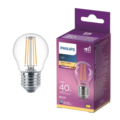 pdp-image-Philips Led fil kogel helder E27 40W