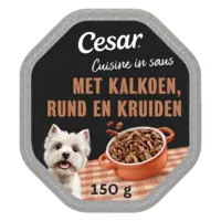 Cesar Cuisine met kalkoen & rund in saus