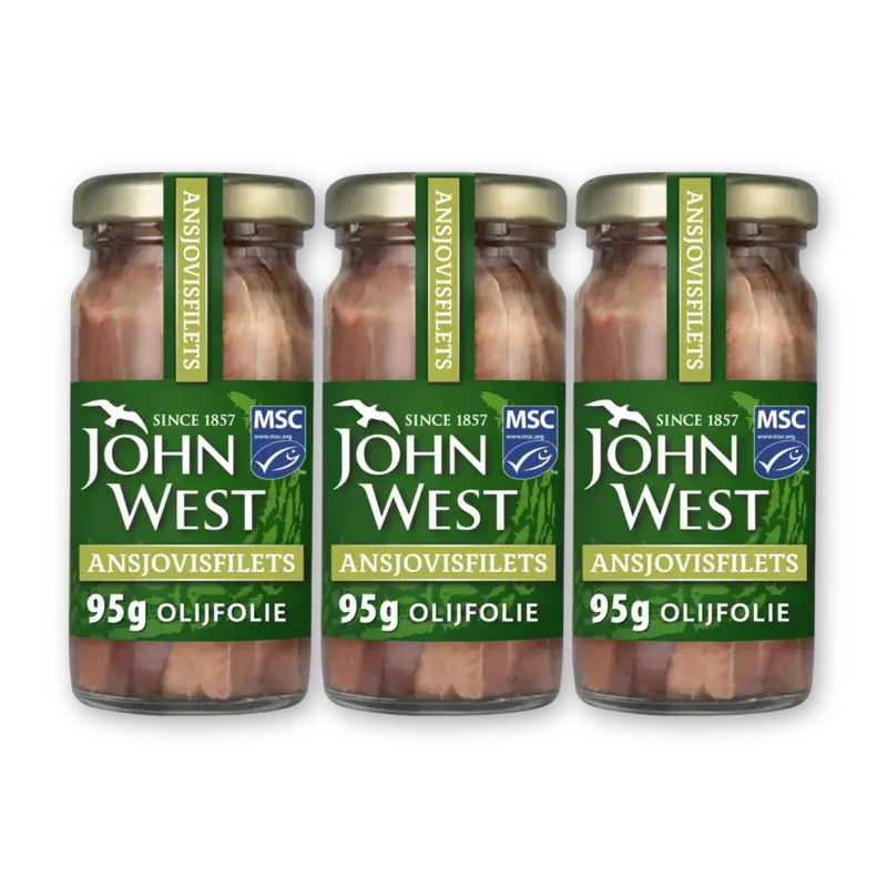 John West Ansjovisfilets olijfolie 3-pack