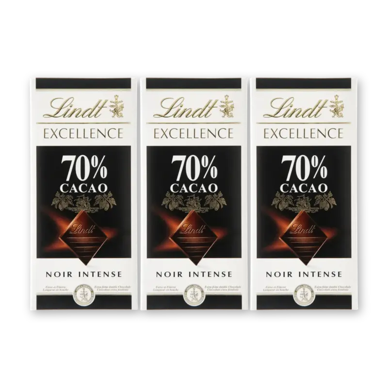 Lindt Excellence 70% pure chocolade 3-pack