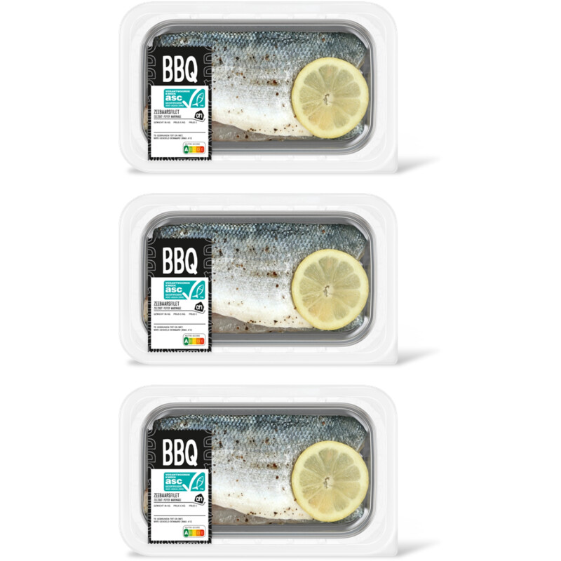 AH BBQ zeebaarsfilet 3-pack