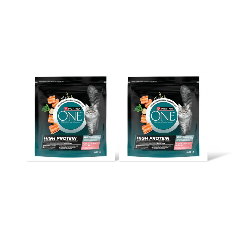 Purina ONE High protein zalm 2-pack