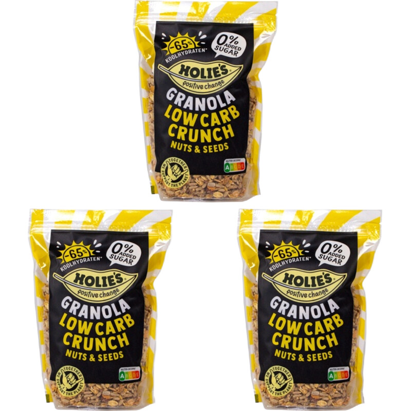 Een afbeelding van Holie's Granola Low Carb Crunch  3-pack