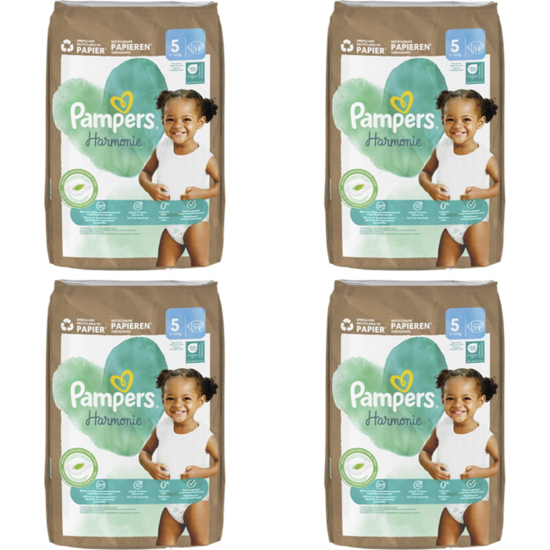 Een afbeelding van Pampers Harmonie luiers maat 5 4-pack