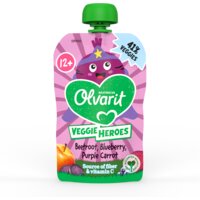 Olvarit Veggie heroes beetroot, blue berry 12m+