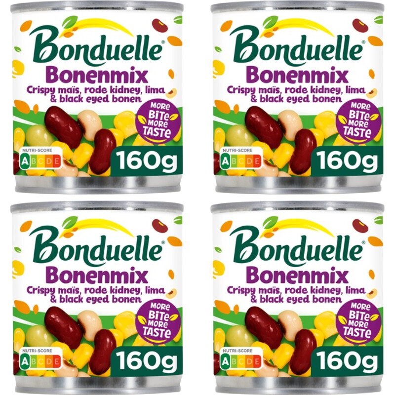 Een afbeelding van Bonduelle Bonenmix met crispy maÃ¯s 4-pack