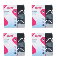 Sorbo Microvezeldoek zwart grijs 4-pack