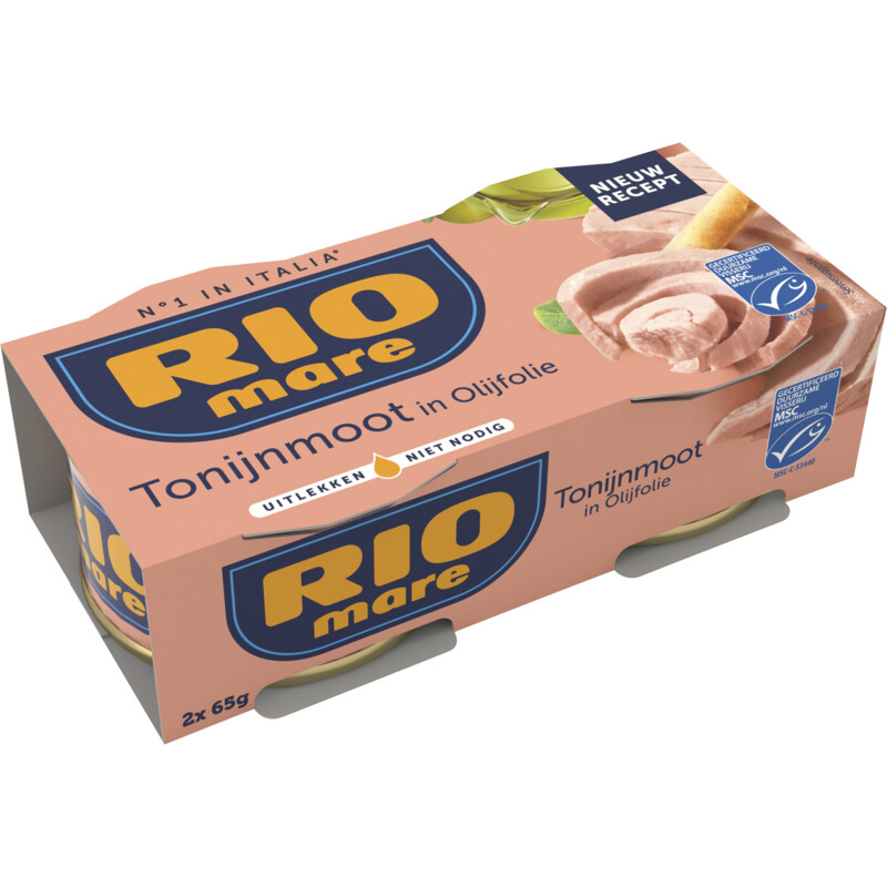 Een afbeelding van Rio Mare Tonijnmoot in olijfolie 2-pack