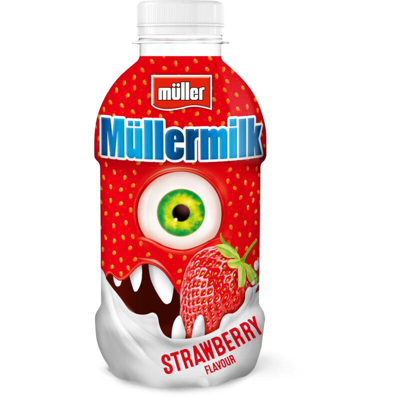 Een afbeelding van Müller Mullermilk aardbeismaak