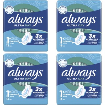 pdp-image-Always Maandverband Normal Wings 4-pak