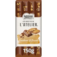 Een afbeelding van L'Atelier Melkchocoladereep hazelnoot & biscuit