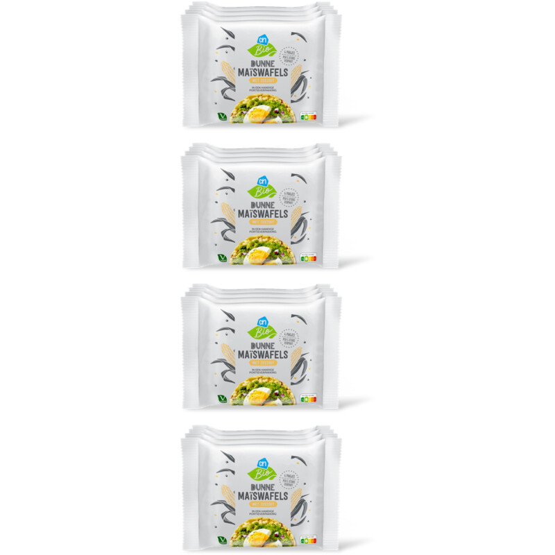 AH Biologisch Dunne maÃ¯swafels met zeezout 4-pack