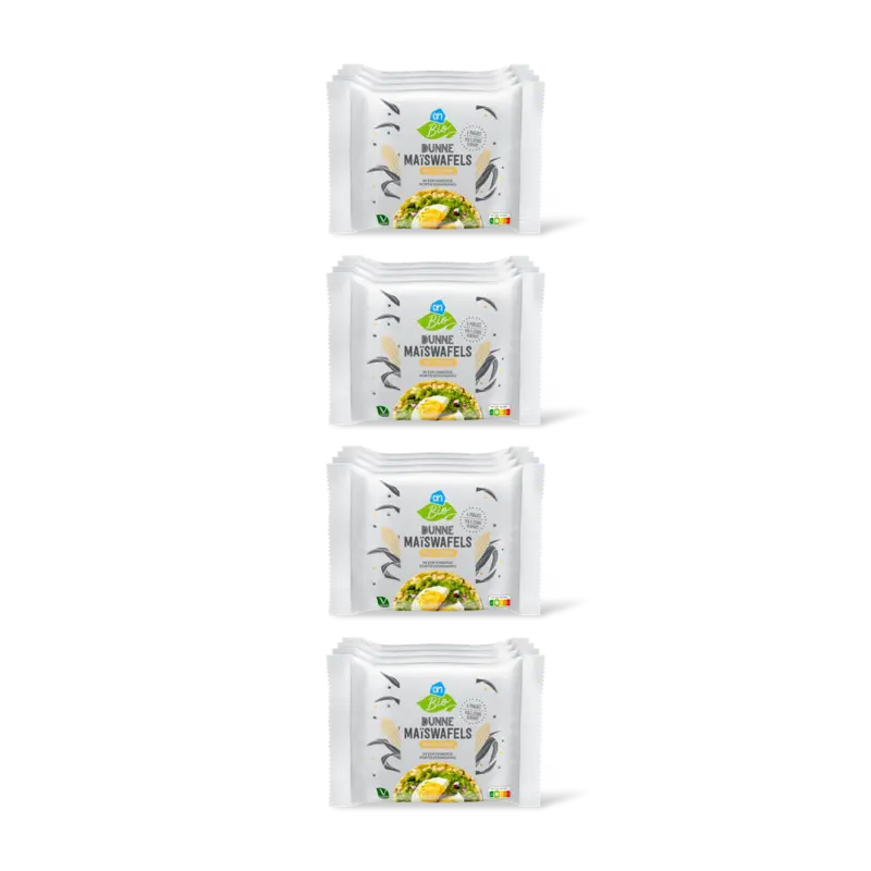 Dunne maïswafels met zeezout 4-pack