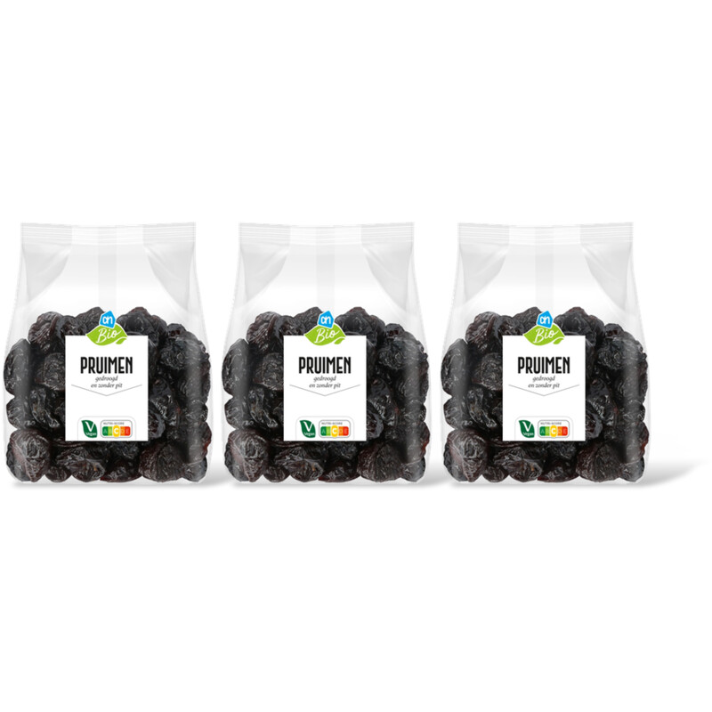 AH Biologisch Pruimen gedroogd zonder pit 3-pack