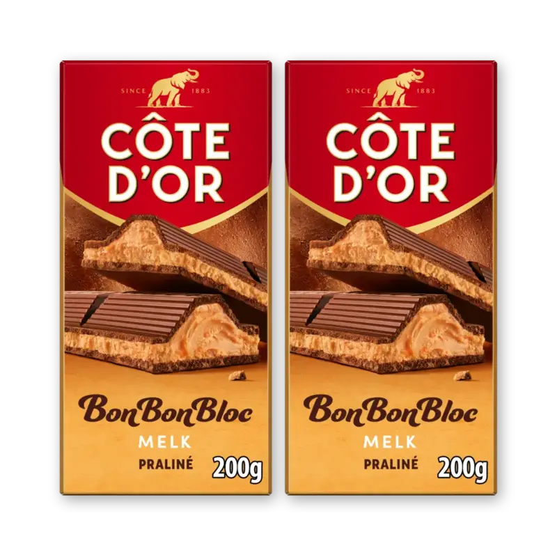 BonBonBloc praliné melk 2-pack