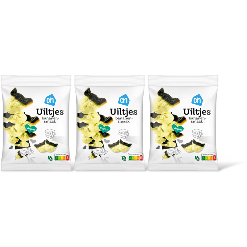 AH Uiltjes bananensmaak 3-pack