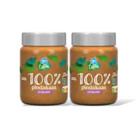 AH Terra Plantaardig 100% pindakaas extr grof 2pk