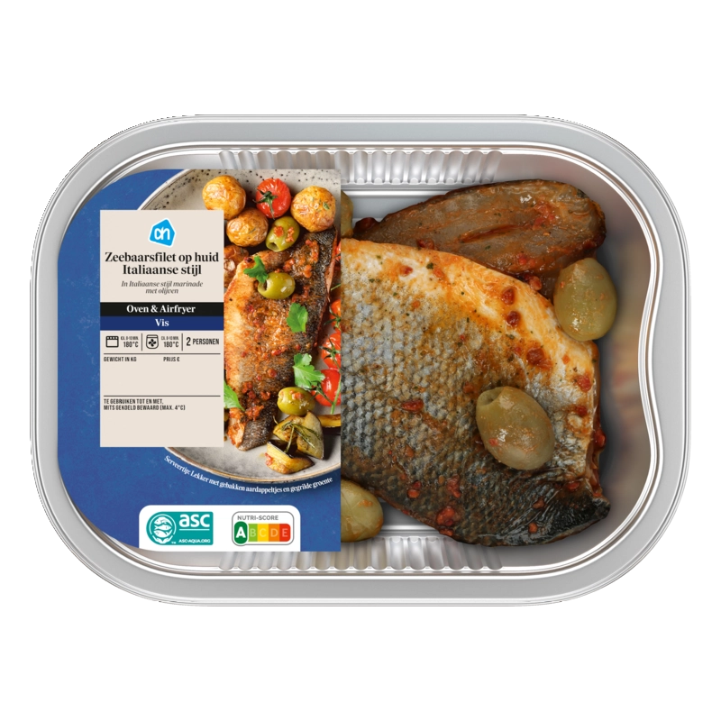 AH Ovenschotel zeebaarsfilet Mediteraans