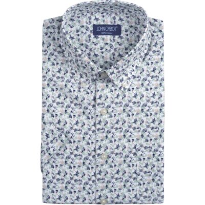 pdp-image-John Cabot Overhemd print groen maat XL