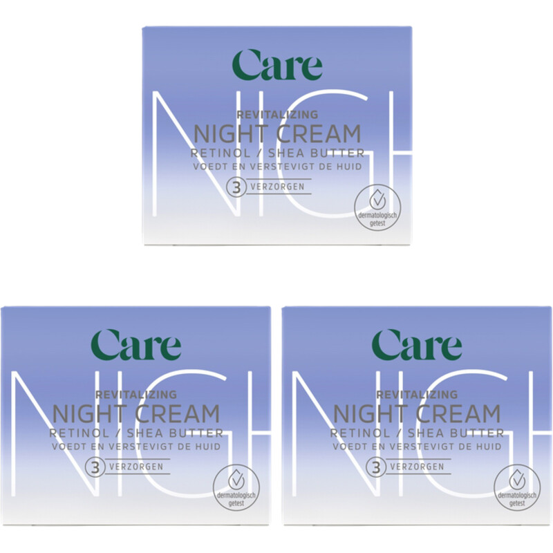 Een afbeelding van Care Revitalizing night cream 3-pack