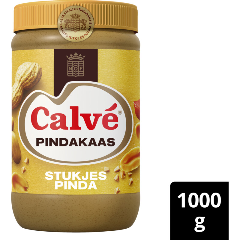 Een afbeelding van Calvé Pindakaas met stukjes pinda