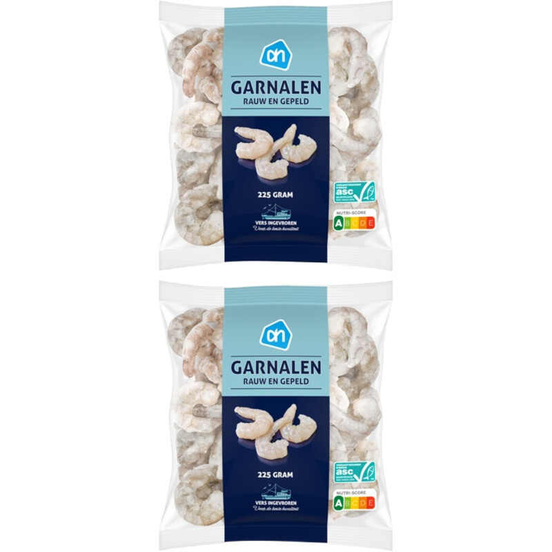 Een afbeelding van AH Garnalen rauw en gepeld 2-pack