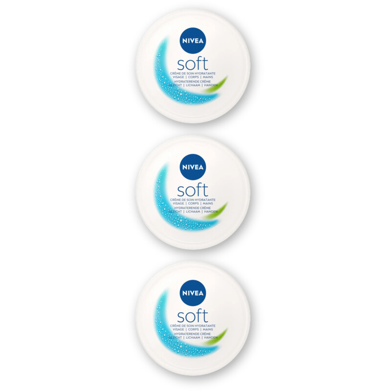 NIVEA Soft hydraterende creme 3-pack