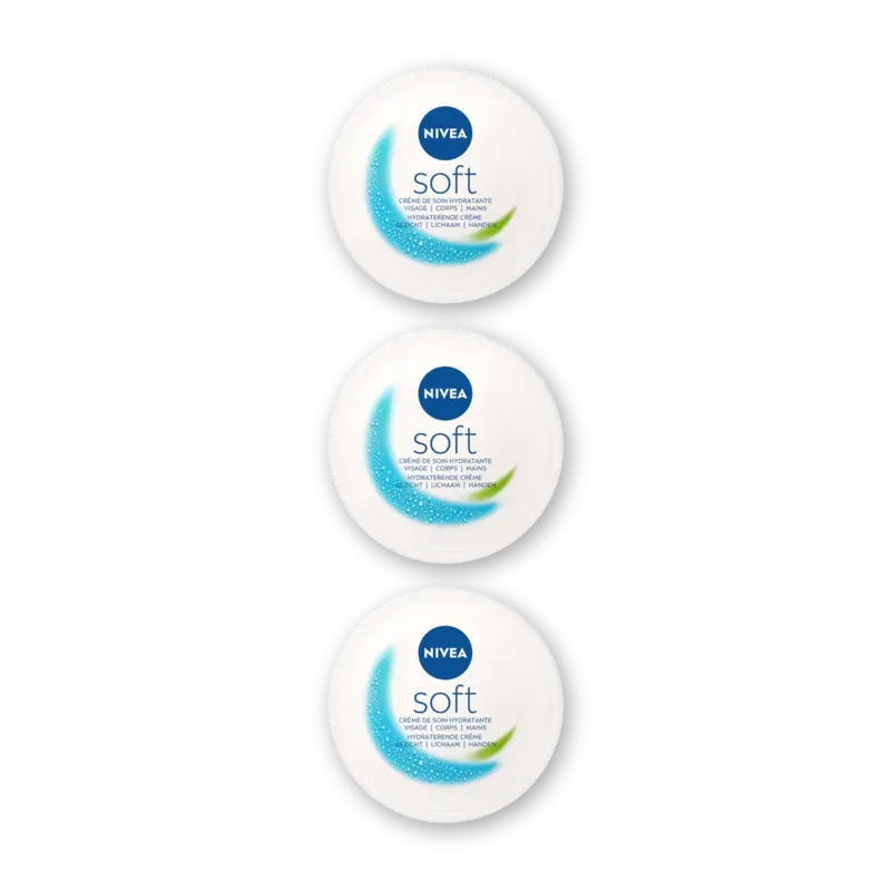 NIVEA Soft hydraterende creme 3-pack
