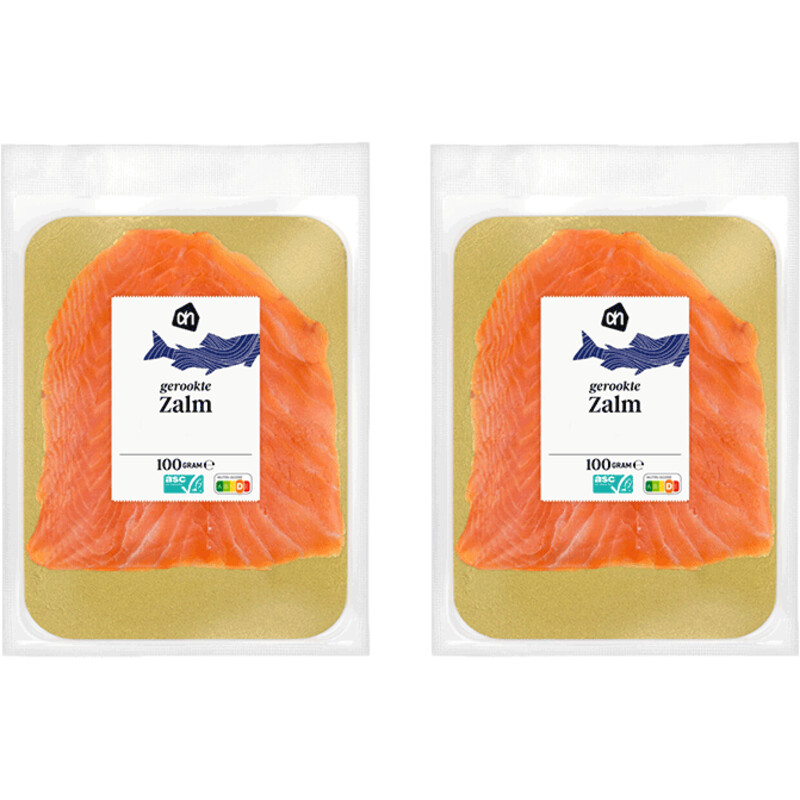Een afbeelding van AH Gerookte zalm 2-pack