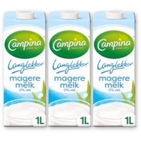 Campina Langlekker magere melk 0% vet 3-pack