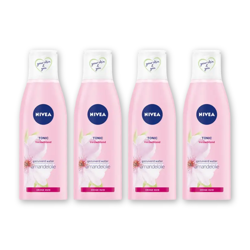 Verzachtende tonic met amandelolie 4-pck
