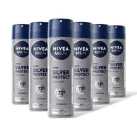 NIVEA Men silver protect deodorant spray 6-pck