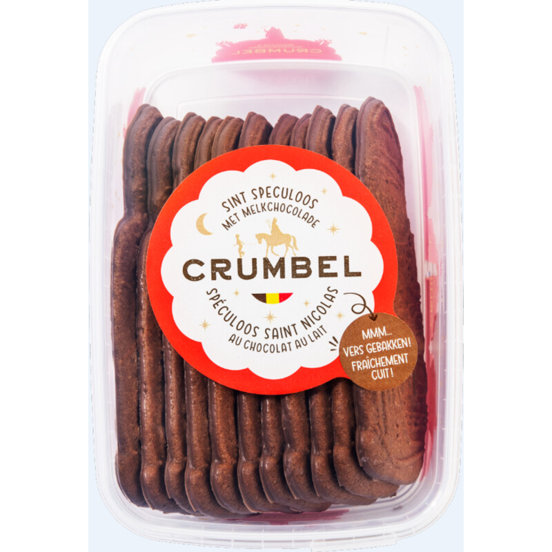 Een afbeelding van Crumbel Sint speculoos met chocolade bel