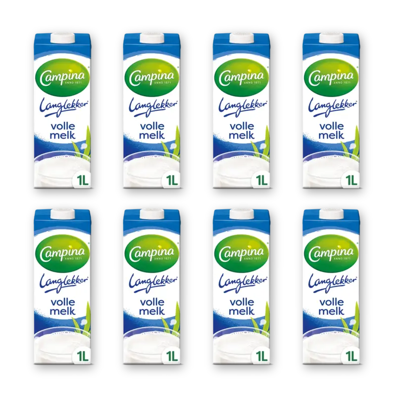 Langlekker volle melk 8-pack