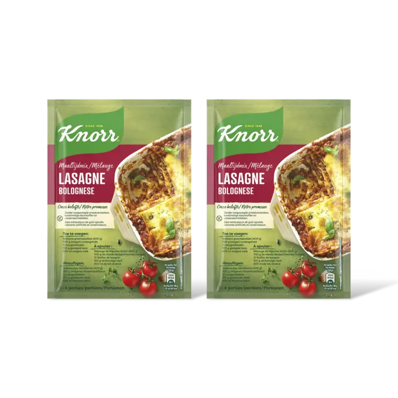 Knorr Maaltijdmix lasagne bolognese 2-pack