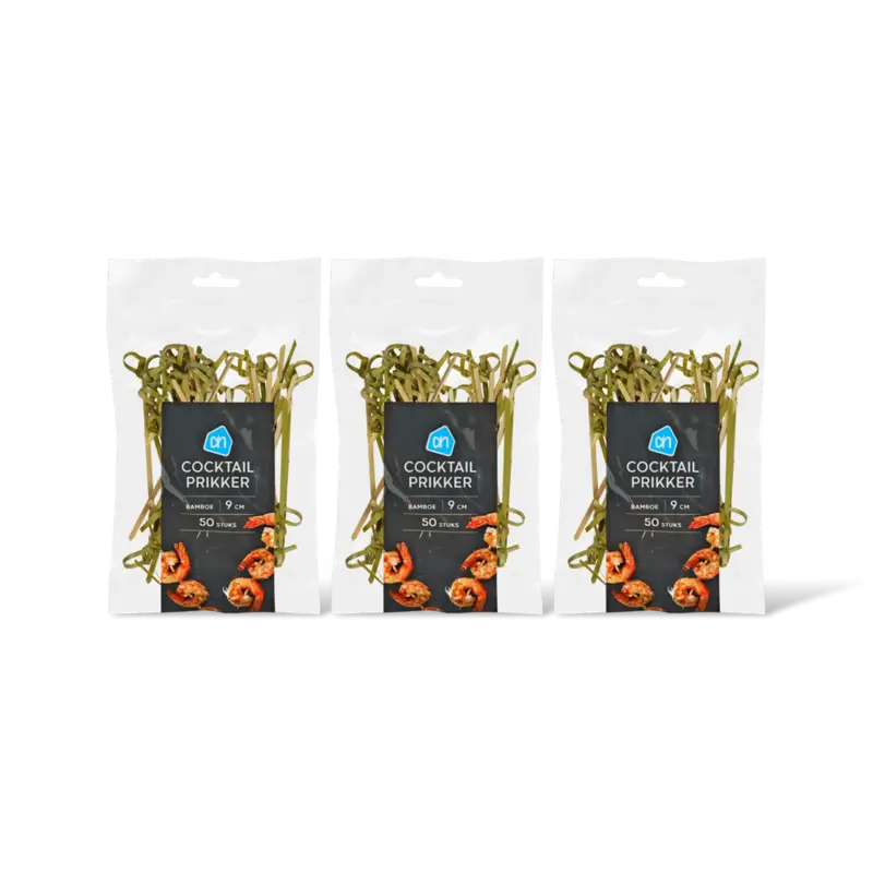 AH Cocktailprikkers bamboe 3-pack